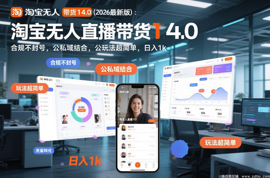 闲鱼引流-2026淘宝无人直播带货新玩法，合规高效日入过千