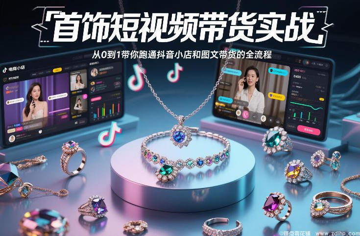 闲鱼引流-首饰短视频带货技巧，抖音图文起号实操教学