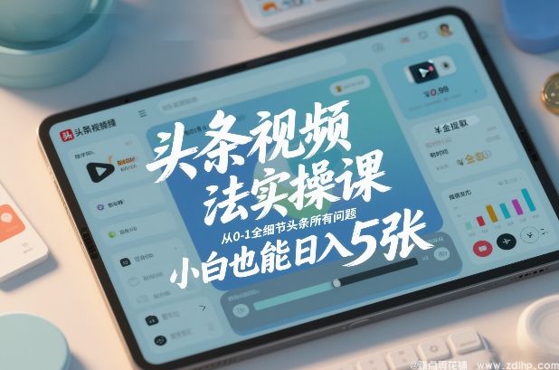 闲鱼引流-头条视频玩法实操课，从0-1全细节头条所有问题，小白也能日入5张