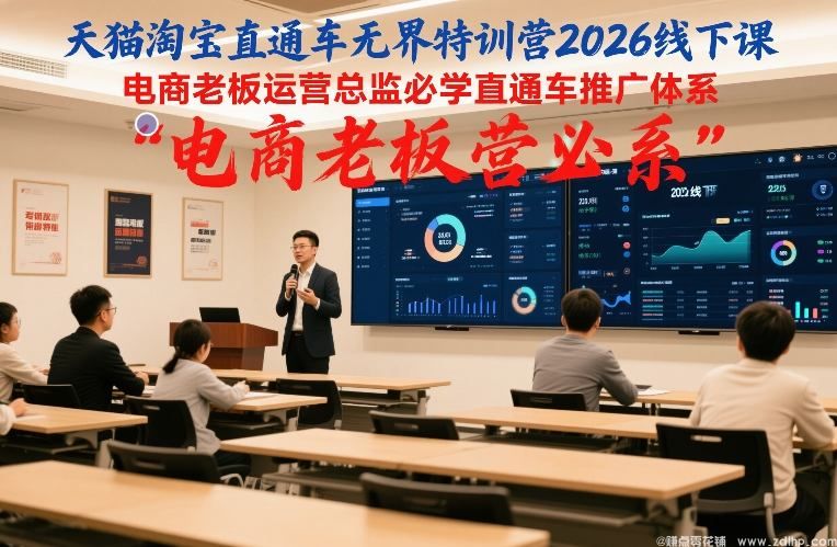 (图1) 闲鱼引流-2026天猫淘宝直通车无界爆款特训营杭州线下课实景图,电商老板与运营总监专注学习智能推广体系