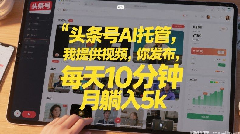 (图1) 闲鱼引流-头条号AI托管项目实操界面截图:手机端草稿箱审核流程与收益数据看板