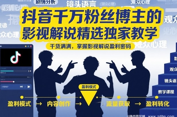 (图1) 闲鱼引流-抖音千万粉丝博主的影视解说精选独家教学,干货满满,掌握影视解说盈利密码