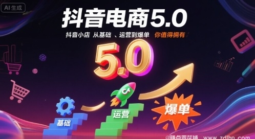 闲鱼引流-抖音电商5.0，抖音小店从基础、运营到爆单，你值得拥有（更新26年）