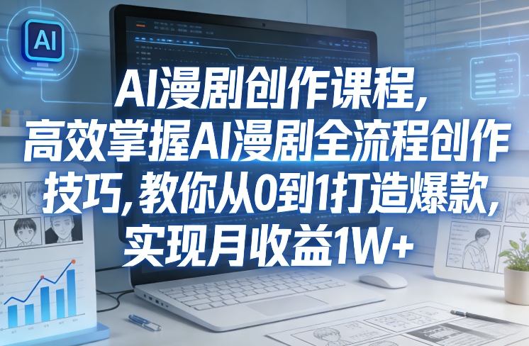(图1) 闲鱼引流-AI漫剧创作课程实操界面截图:展示MidJourney角色生成与Runway动态转场效果