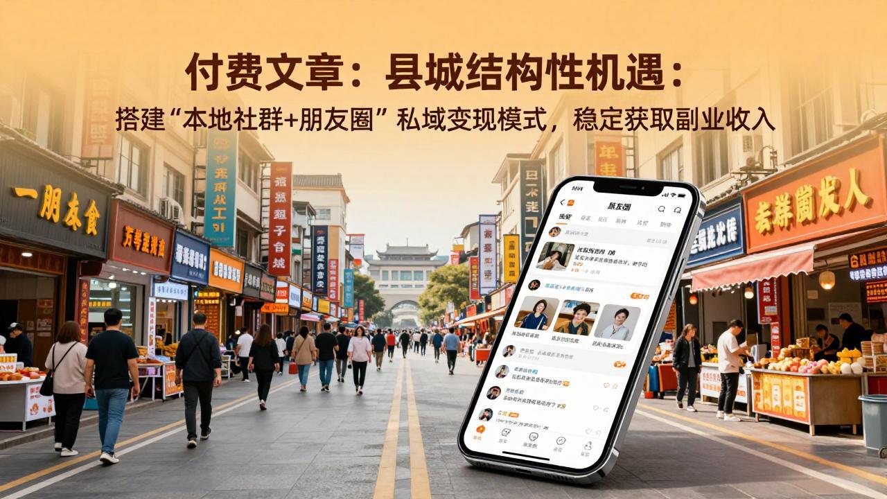 闲鱼引流-小县城青年消费升级场景对比图：线上浏览高端商品与线下超市货架落差