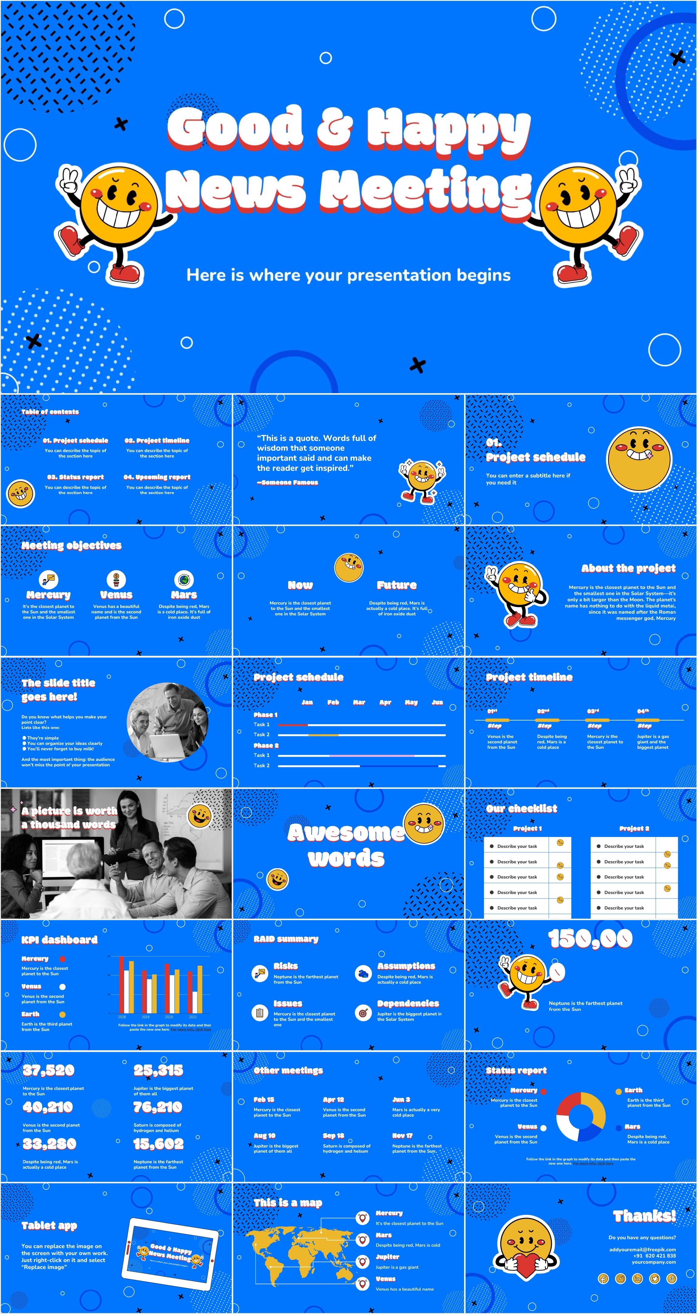 卡通贴图PPT模板1