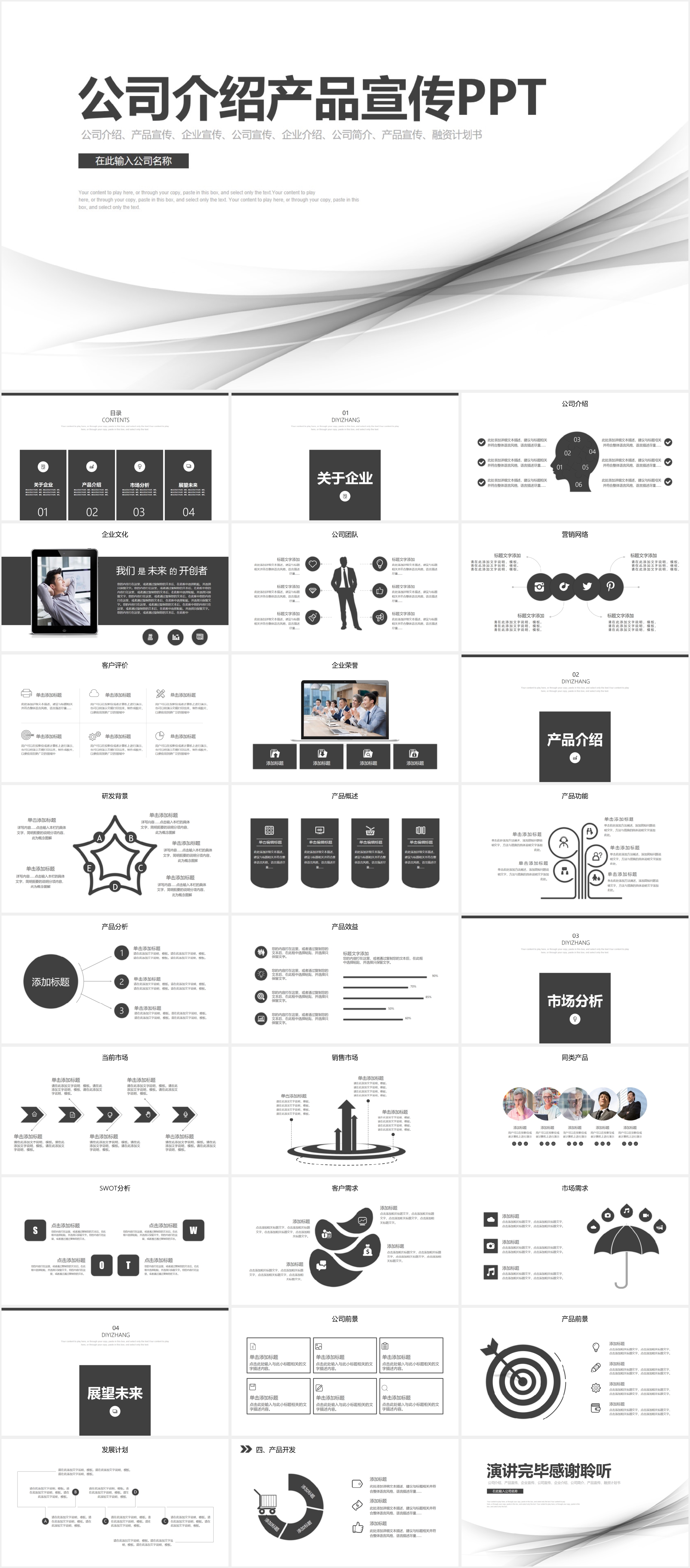 公司介绍产品宣传PPT模板24