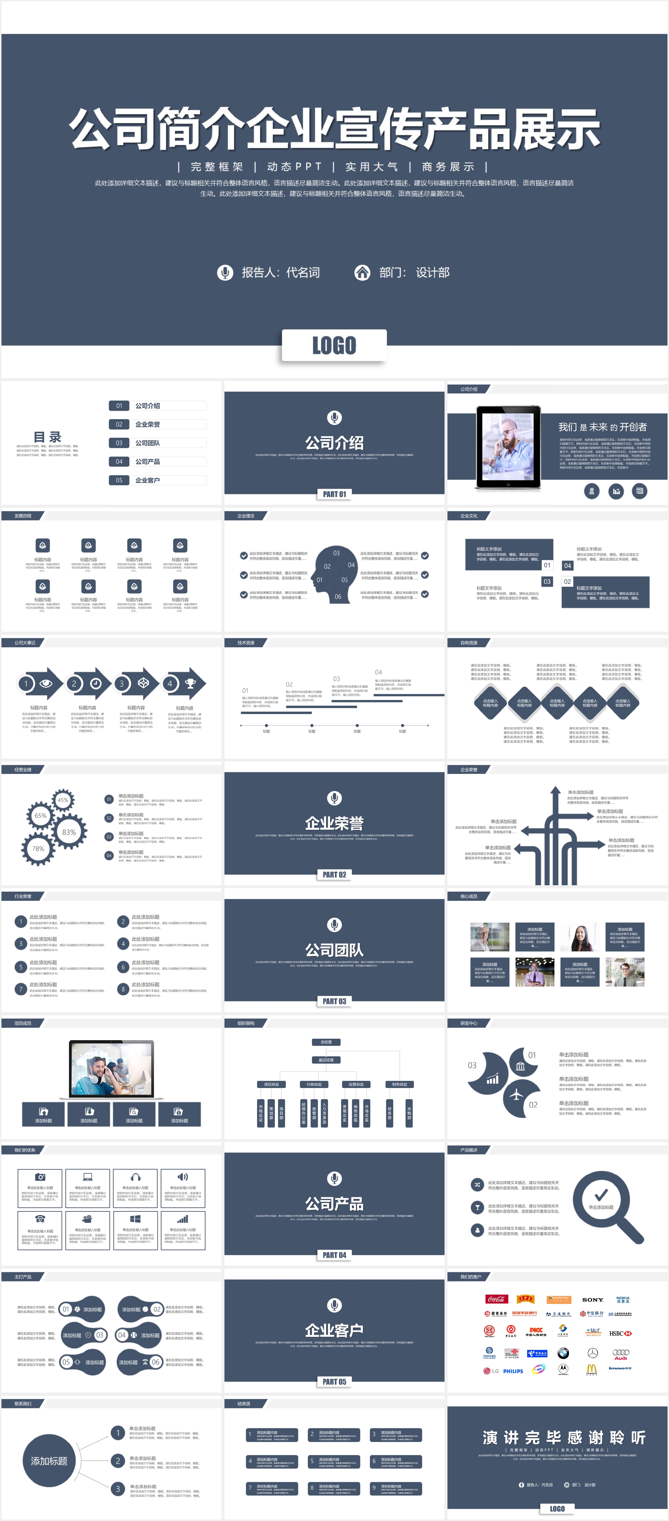 公司简介企业宣传PPT模板39