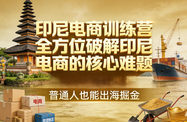 闲鱼引流-印尼电商训练营实景授课场景与学员实操界面截图，突出本地化运营细节
