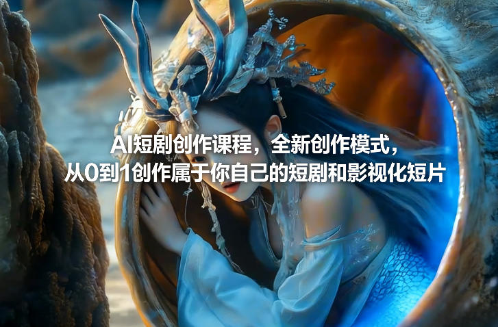 闲鱼引流-AI短剧创作课程界面截图：左侧剧本生成面板，右侧分镜可视化预览，突出零基础友好设计