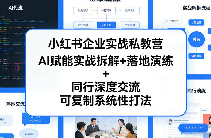 (图1) 闲鱼引流-小红书AI私教营线下课堂实景图:学员专注研讨小红书爆款策略与AI工具协同工作流