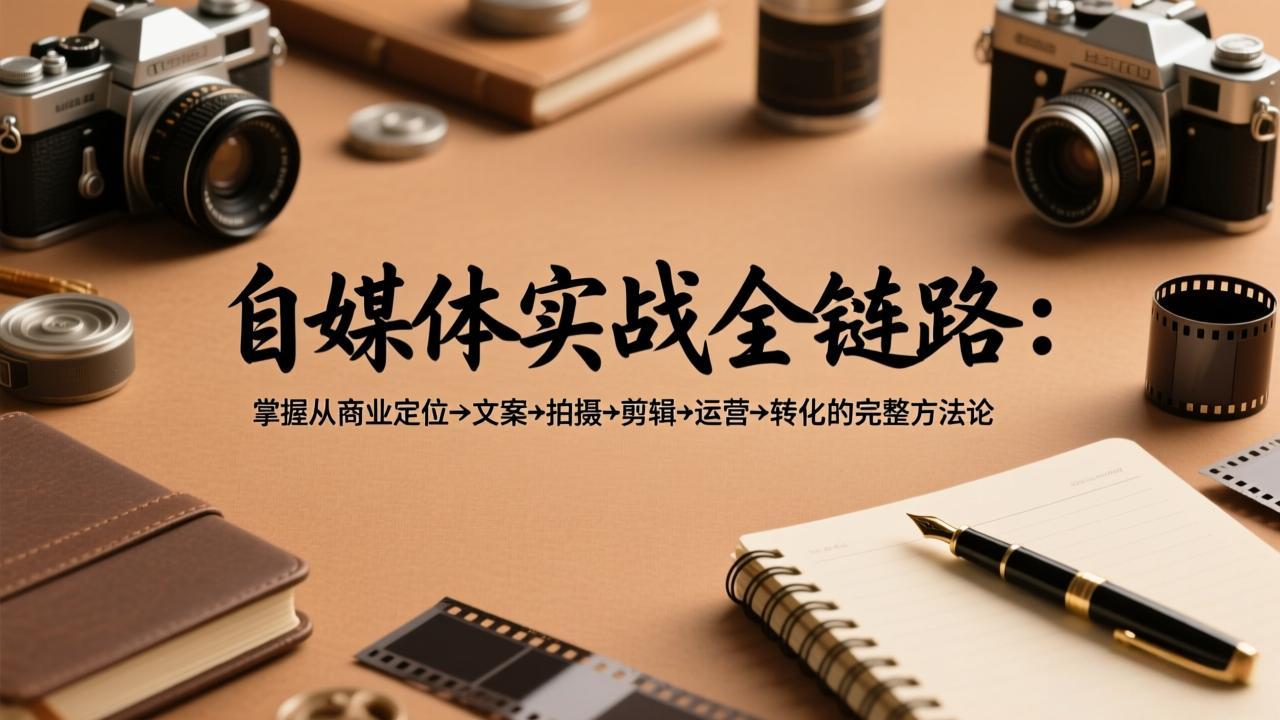 0成本掌握自媒体全链路：3步搞定商业定位、内容制作与精准引流变现！