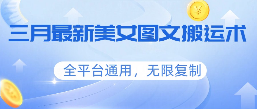 闲鱼引流-三月美女图文智能复用流程示意图：展示手机端操作界面与多平台发布效果