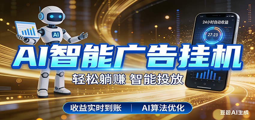 0成本启动！3步用AI智能广告挂机，碎片时间引流变现不费力