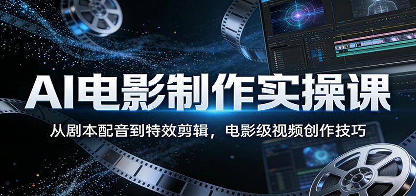 0成本掌握AI电影制作全流程！3步搞定剧本生成、智能配音与特效剪辑，新手7天产出电影级视频