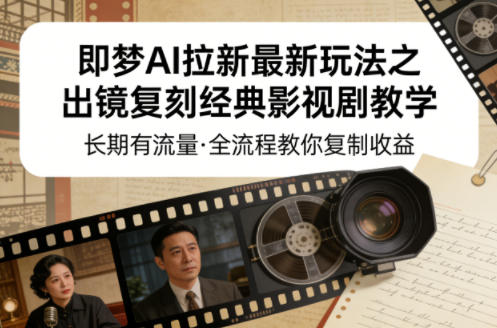 0成本复刻经典影视剧引流！3步搞定出镜教学，新手也能快速获客变现