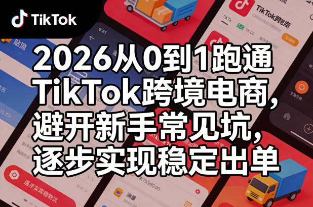 0成本启动TikTok跨境生意！新手3步搞定引流与首单转化，避开90%常见陷阱
