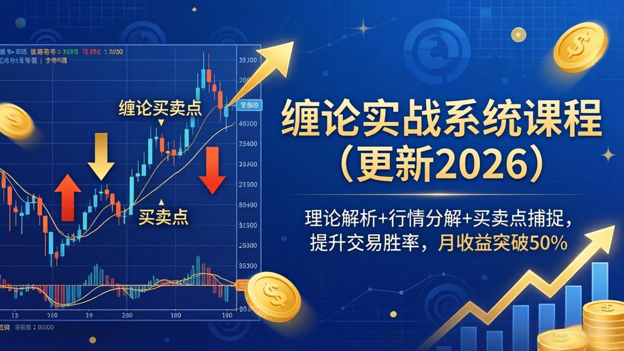 <a href="https://www.zdlhp.com/remen/9257.html" title="闲鱼" target="_blank">闲鱼</a>引流-鹿鼎山缠论课程封面图：专业K线图解与结构标注教学场景