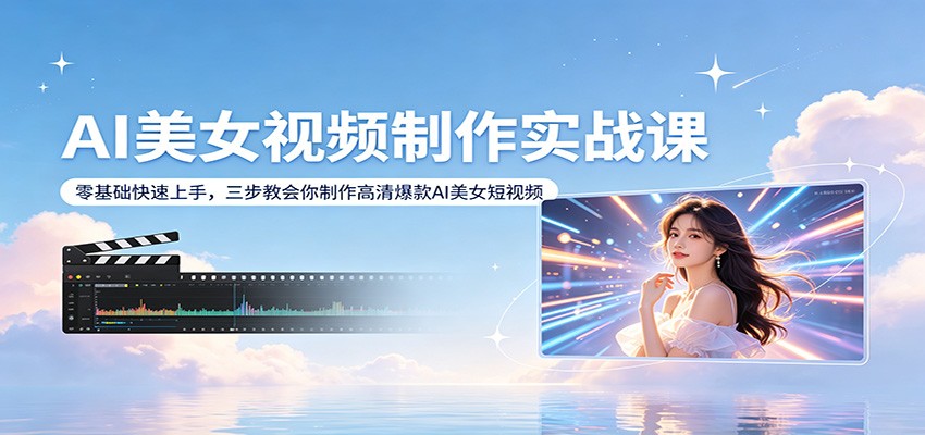 (图1) 闲鱼引流-AI美女视频生成教学界面截图展示高清人像渲染与多模态参数调节面板