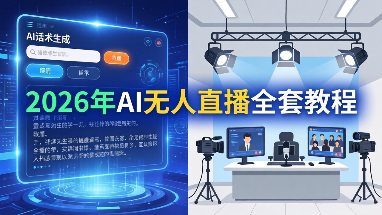0成本上手AI无人直播！3步搞定OBS配置、直播间搭建与智能话术生成，新手7天实现精准引流