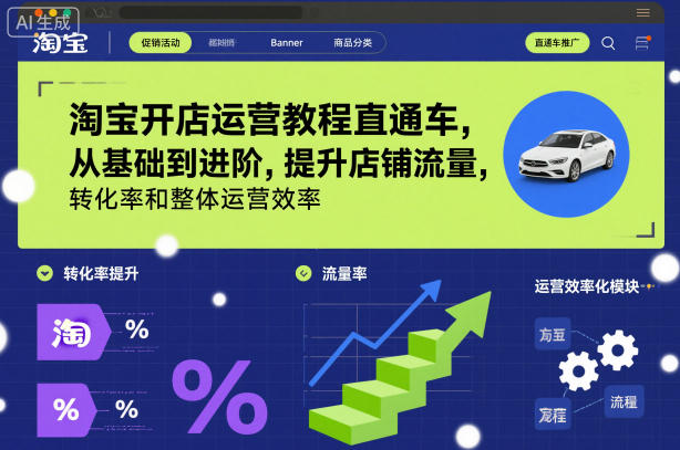 <a href="https://www.zdlhp.com/remen/9257.html" title="闲鱼" target="_blank">闲鱼</a>引流-淘宝店铺2026新版运营课程封面图：直通车+万相台+达摩盘三端协同实操界面截图