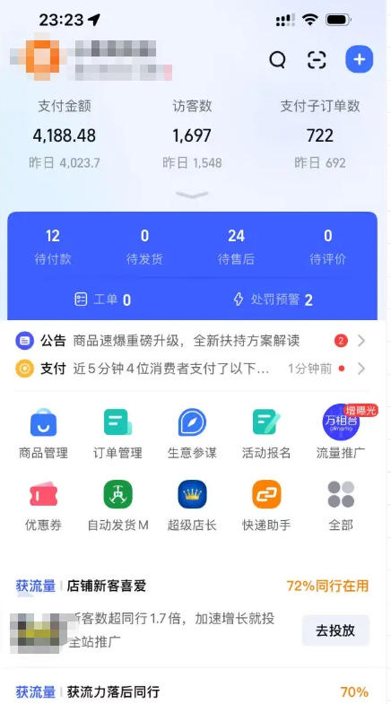 闲鱼引流-淘宝虚拟店铺爆款数据看板截图，显示单日成交额4268元及多款虚拟商品热销排行