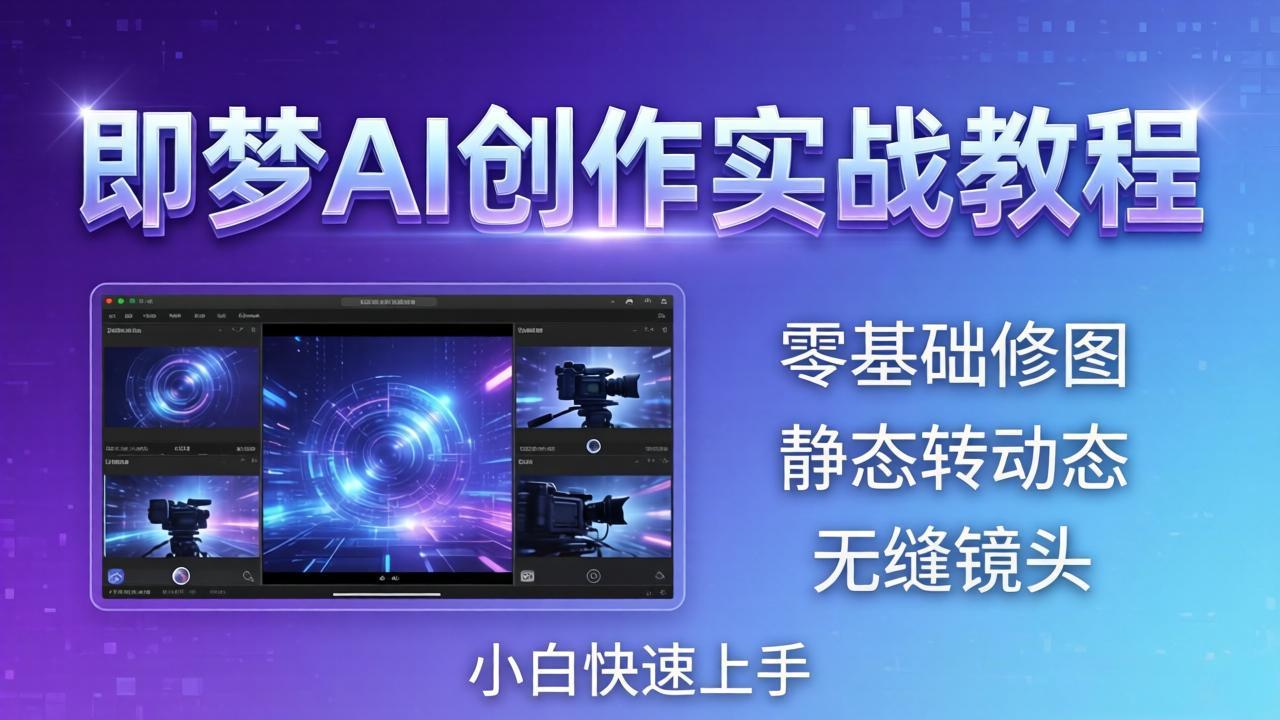 <a href="https://www.zdlhp.com/remen/9257.html" title="闲鱼" target="_blank">闲鱼</a>引流-即梦<a href="https://www.zdlhp.com/aikecheng" title="AI课程" target="_blank">AI课程</a>封面图：展示AI生成动态人物与一镜到底镜头效果，突出智能导演与无缝动画功能