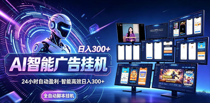 (图1) <a href="https://www.zdlhp.com/remen/9257.html" title="闲鱼" target="_blank">闲鱼</a>引流-AI广告挂机系统后台实时运行界面:展示多任务并行、收益曲线平稳、在线设备状态监控