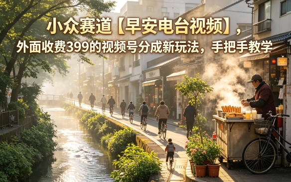 <a href="https://www.zdlhp.com/remen/9257.html" title="闲鱼" target="_blank">闲鱼</a>引流-早安电台AI短视频制作流程示意图：文字转语音+动态图文合成+晨光氛围滤镜