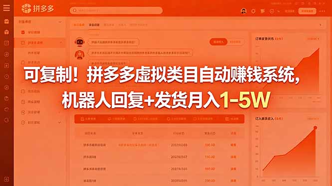 (图1) <a href="https://www.zdlhp.com/remen/9257.html" title="闲鱼" target="_blank">闲鱼</a>引流-虚拟副业实操场景图:电脑屏幕显示<a href="https://www.zdlhp.com/remen/9253.html" title="拼多多" target="_blank">拼多多</a>后台与自动化订单处理界面