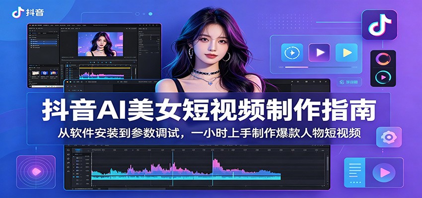 0成本3步搞定抖音AI美女短视频：新手7天精准引流变现！