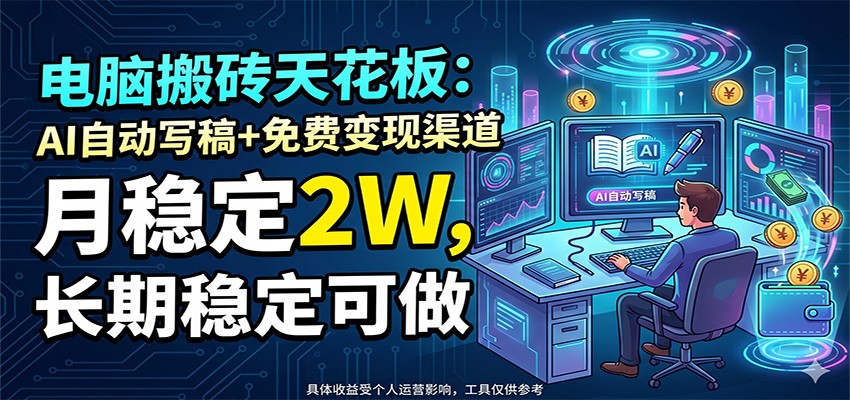 0成本启动！3步用AI自动生成爆款文案+对接免费变现渠道，新手7天实现稳定引流变现