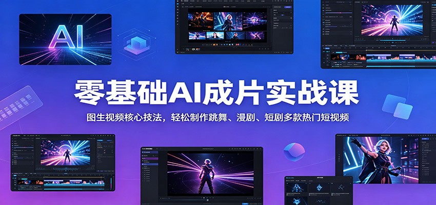 0成本入门！3步掌握AI图生视频技术，7天批量产出跳舞/漫剧/短剧爆款短视频引流变现