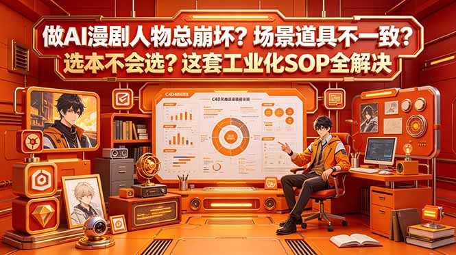 AI漫剧制作不再翻车！新手也能上手的7步工业化SOP，0成本搞定人物稳定、场景统一与剧本优选