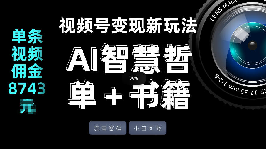 (图1) <a href="https://www.zdlhp.com/remen/9257.html" title="闲鱼" target="_blank">闲鱼</a>引流-视频号AI哲思书单项目实操界面截图:左侧为AI生成文案面板,右侧为多平台分发预览及佣金数据看板
