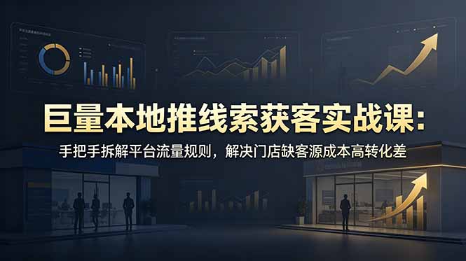 (图1) <a href="https://www.zdlhp.com/remen/9257.html" title="闲鱼" target="_blank">闲鱼</a>引流-巨量本地推课程实景教学界面展示本地生活商家<a href="https://www.zdlhp.com/douyinkecheng246" title="抖音" target="_blank">抖音</a>来客后台操作流程