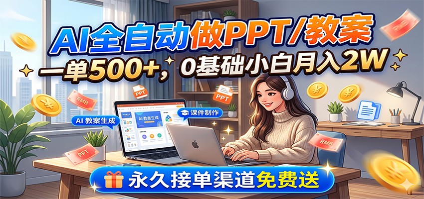 (图1) 闲鱼引流-AI生成PPT接单副业实操界面截图展示高效办公与收入提现记录