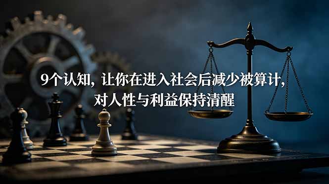 <a href="https://www.zdlhp.com/remen/9257.html" title="闲鱼" target="_blank">闲鱼</a>引流-社会生存清醒认知图解：9个关键思维模型帮助职场新人识别利益关系与人性边界