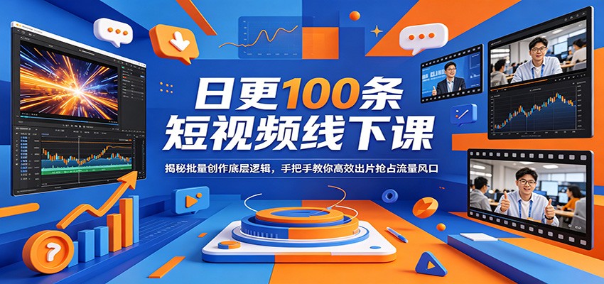 <a href="https://www.zdlhp.com/remen/9257.html" title="闲鱼" target="_blank">闲鱼</a>引流-短视频日更100条线下工作坊实景教学场景含讲师演示与学员实操台