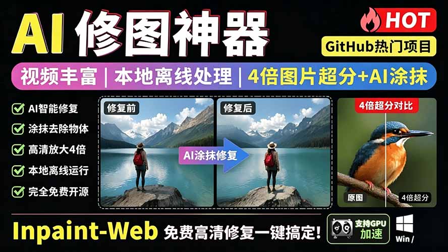 (图1) <a href="https://www.zdlhp.com/remen/9257.html" title="闲鱼" target="_blank">闲鱼</a>引流-Inpaint-Web浏览器界面截图展示本地运行状态与操作面板布局