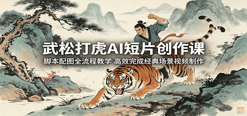 0成本3步搞定武松打虎AI短片：新手也能上手！脚本生成、智能