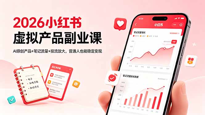 (图1) <a href="https://www.zdlhp.com/remen/9257.html" title="闲鱼" target="_blank">闲鱼</a>引流-小红书虚拟<a href="https://www.zdlhp.com/dianshang" title="电商" target="_blank">电商</a>实战训练营课程封面图,含<a href="https://app-a873btcv2n0h.appmiaoda.com" title="AI" target="_blank">AI</a>赋能与14天速成标识