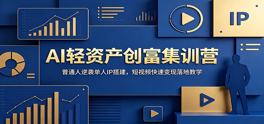 (图1) <a href="https://www.zdlhp.com/remen/9257.html" title="闲鱼" target="_blank">闲鱼</a>引流-四天AI创富集训营主视觉图,展示AI赋能副业、<a href="https://www.zdlhp.com/duanshipin" title="短视频" target="_blank">短视频</a>爆单与一人公司运营场景