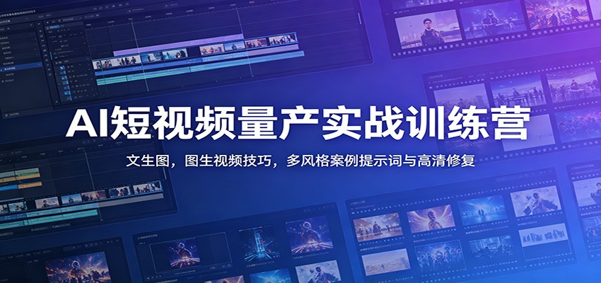 (图1) 闲鱼引流-AI短视频创作课程封面图,展示可灵、Runway、Sora等主流<a href="https://www.zdlhp.com/aishipin/" title="AI视频" target="_blank">AI视频</a>生成工具界面与成片效果