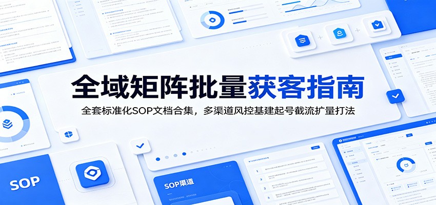 (图1) 闲鱼引流-工厂招聘短视频矩阵运营课程封面图,含劳务引流、多账号协同、标准化SOP流程
