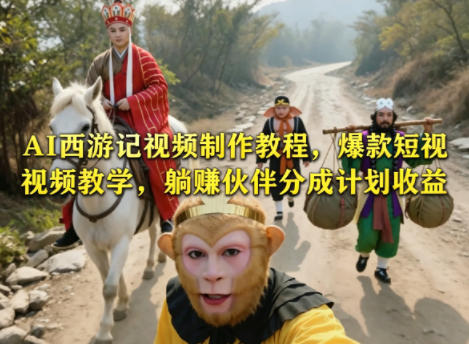 (图1) <a href="https://www.zdlhp.com/remen/9257.html" title="闲鱼" target="_blank">闲鱼</a>引流-AI西游记短视频生成教学界面截图:左侧为角色选择面板,右侧显示动态分镜预览效果