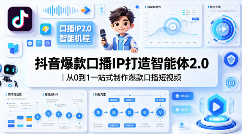(图1) 闲鱼引流-抖音爆款口播IP智能打造系统2.0界面演示:AI数字人实时口播生成全流程