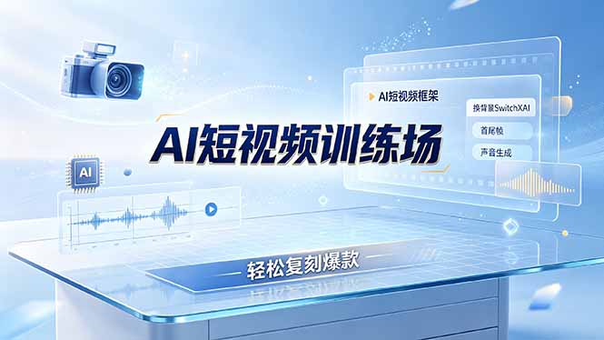 (图1) 闲鱼引流-老陈AI短<a href="https://www.zdlhp.com/shipinkecheng" title="视频课程" target="_blank">视频课程</a>封面图:展示AI换背景与首尾帧复制技术界面示意图
