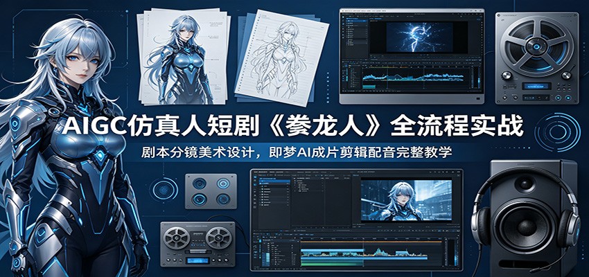(图1) <a href="https://www.zdlhp.com/remen/9257.html" title="闲鱼" target="_blank">闲鱼</a>引流-《豢龙人》AI仿真人短剧封面图展示玄幻世界观与高清角色形象