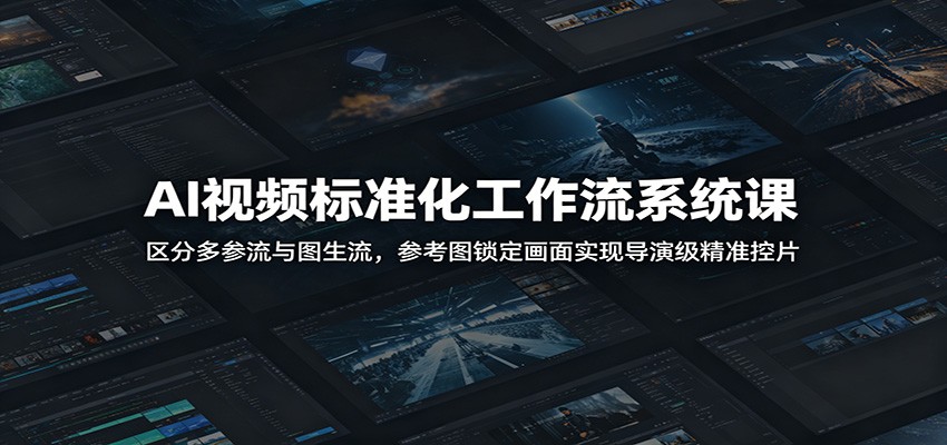 (图1) <a href="https://www.zdlhp.com/remen/9257.html" title="闲鱼" target="_blank">闲鱼</a>引流-AI视频导演级控制课程封面图,展示图生流工作流与精准画面生成效果